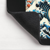 Catzilla Orange Katze japanische Kunst für Männer  Mousepad (Ecke)