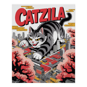 Catzilla Poster