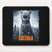 Catzilla Roaming über City Skyline Cat Monster Kit Mousepad (Vorne)