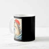 Catzilla Siamese Cat Japanese Art Funny Siamese Ca Kaffeetasse (Vorderseite Links)