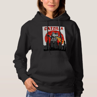 Catzilla Vintage Süße Katze Sonnenuntergang Catzil Hoodie