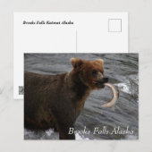 Cau, Brooks Falls Alaska Postkarte (Vorne/Hinten)
