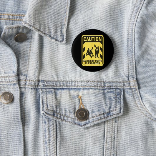 Caubachelor Party in Progress Funny Bachelor Button (Beispiel)