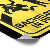Caubachelor Party in Progress Funny Bachelor Poster (Ecke)