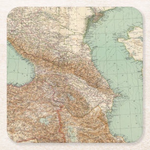 Caucasia 7374, Kaspisches Meer Rechteckiger Pappuntersetzer