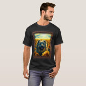 Caucasian Shepherd Painting Sunflower Flower Mom W T-Shirt (Vorne ganz)