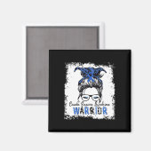 Cauda Equina Syndrom Warrior Blue Ribbon Awarenes Magnet (Vorderseite/Rückseite)