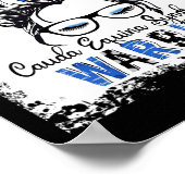 Cauda Equina Syndrom Warrior Blue Ribbon Awarenes Poster (Ecke)