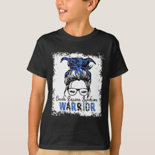Cauda Equina Syndrom Warrior Blue Ribbon Awarenes T-Shirt