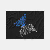 Cauda Equina Syndrom Warrior Fleecedecke (Vorderseite (Horizontal))