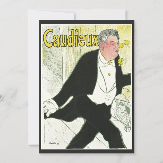 Caudieux von Toulouse Lautrec, Vintager Jugendstil (Vorderseite)