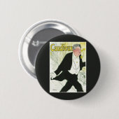 Caudieux von Toulouse Lautrec, Vintager Jugendstil Button (Vorne & Hinten)