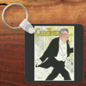 Caudieux von Toulouse Lautrec, Vintager Jugendstil Schlüsselanhänger (Vorderseite)