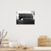 Caughron Barn, Cades Cove, b&w Poster (Küche)