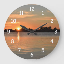 Caught in the Sunset Clock Große Wanduhr