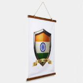 Cauhan India Heritage Shield Wandteppich Mit Holzrahmen (Gewinkelt)