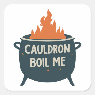 Cauldron Boil Me: Ein Whimsisches Abenteuer in Mag Quadratischer Aufkleber