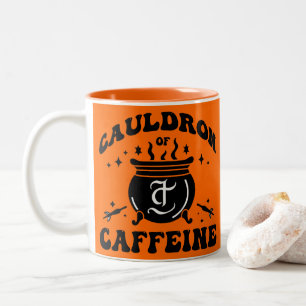 Cauldron Caffeine Halloween-Geschenk Hexe Vibes Zweifarbige Tasse