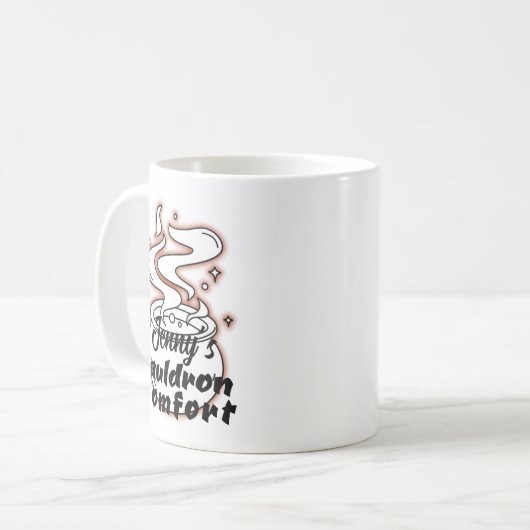 Cauldron Comfort Funny Halloween Kaffeetasse (Vorderseite Links)