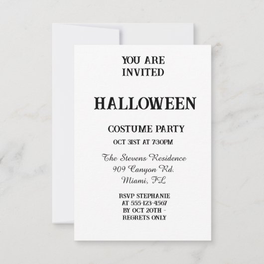 Cauldron Commune: Einladung zu Halloween (Rückseite)