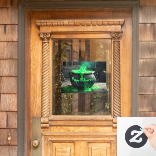 Cauldron Halloween Fensteraufkleber (Haustür)