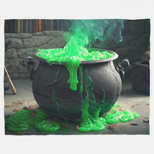 Cauldron Halloween Fleecedecke (Vorderseite (Horizontal))