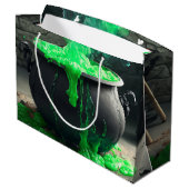 Cauldron Halloween Große Geschenktüte (Rückseite Schrägansicht)