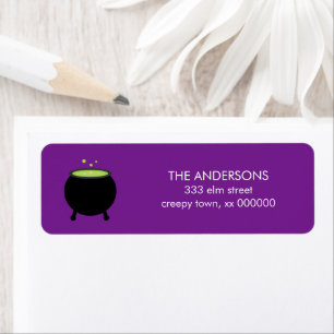 Cauldron Halloween Labels