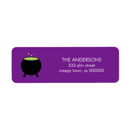Cauldron Halloween Labels (Vorne)