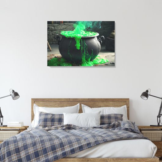 Cauldron Halloween Leinwanddruck (Insitu (Schlafzimmer))
