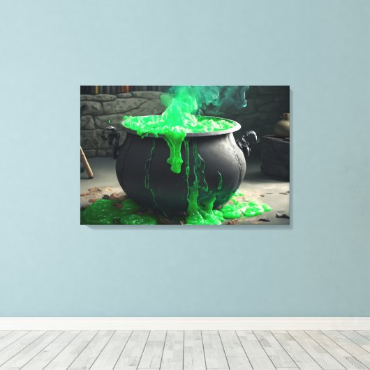 Cauldron Halloween Leinwanddruck (Insitu (Holzboden))
