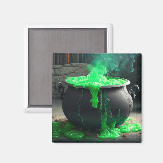Cauldron Halloween Magnet (Vorderseite/Rückseite)