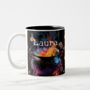 Cauldron mit Buch, Zimmer & Tränen Zweifarbige Tasse
