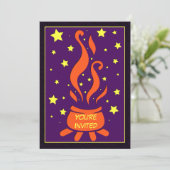 Cauldron Party Einladung (Stehend Vorderseite)