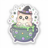 Cauldron Süsse - Chubby Kitten in einer Bubbling H Aufkleber (Vorderseite)