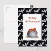 Cauldron und Bats Happy Halloween Postkarte (Vorne/Hinten)