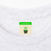 Cauldron und Bubbling Green Brew Halloween Custom Etiketten (Befestigt)