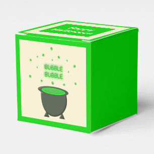 Cauldron und Bubbling Green Brew Halloween Custom Geschenkschachtel