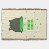 Cauldron und Bubbling Green Brew Halloween Decke (Vorderseite)