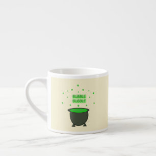 Cauldron und Bubbling Green Brew Halloween Espressotasse