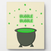 Cauldron und Bubbling Green Brew Halloween Fotoplatte (Vorderseite)