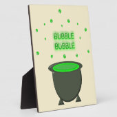 Cauldron und Bubbling Green Brew Halloween Fotoplatte (Seite)