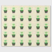 Cauldron und Bubbling Green Brew Halloween Geschenkpapier (Flach)