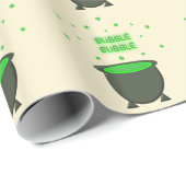 Cauldron und Bubbling Green Brew Halloween Geschenkpapier (Rolleneckpunkt)