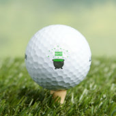 Cauldron und Bubbling Green Brew Halloween Golfball (Insitu T-Shirt)