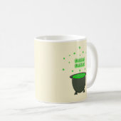 Cauldron und Bubbling Green Brew Halloween Kaffeetasse (VorderseiteRechts)