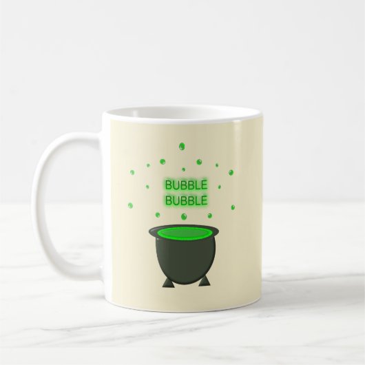 Cauldron und Bubbling Green Brew Halloween Kaffeetasse (Links)