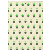 Cauldron und Bubbling Green Brew Halloween Klemmbrett (Rückseite)