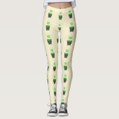 Cauldron und Bubbling Green Brew Halloween Leggings (Vorderseite)
