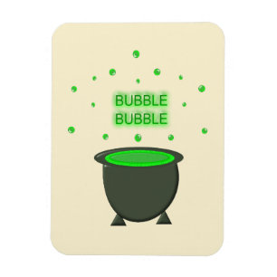 Cauldron und Bubbling Green Brew Halloween Magnet